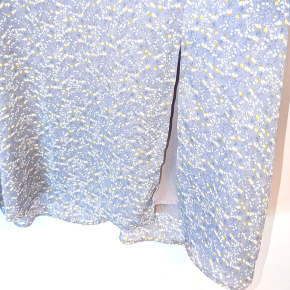 ASTR The Label | Cinched Bust Midi Dress Blue, Purple, Yellow Floral | Size XL - Picture 5 of 15